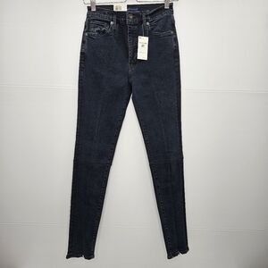 Levis Jeans Made & Crafted Size 27 High Waist Skinny Zippered Leg Dark Wash NWT
